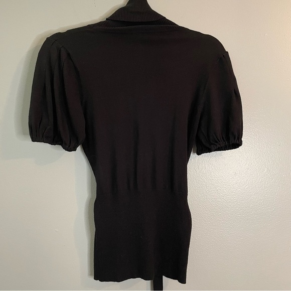 THE LIMITED Women's Black Top Dolman Sleeve With A Tie Waist SZ/SM - Picture 6 of 9
